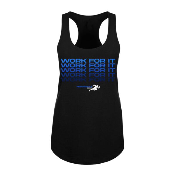 WORK FOR IT - WOMEN'S FITTED TANK TOP - $PLSG36$ Thumbnail